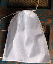 Cheesecloth Drawstring Bags with Ivory Edge