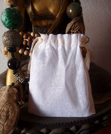 Cheesecloth Drawstring Bags with Ivory Edge