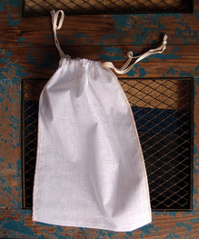 Cheesecloth Drawstring Bags with Ivory Edge