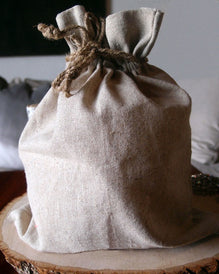 Linen Bags with Jute Drawstrings (12 Pack)