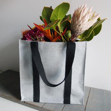 Gusset Grey Recycled Canvas Tote - 18 Inch Wide  x 15 inch High x 5¾ inch gusset