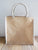Burlap Tote Bags with Cotton Trim