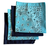 USA Made 2 Light Blue Paisley & 2 Solid Navy 22