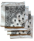 USA Made Paisley & Solid White Bandanas 4 Pk 22" 100% Cotton