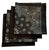 USA Made Paisley & Solid Black Bandanas 4 Pk 22