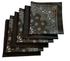 USA Made Paisley & Solid Black Bandanas 6 Pk 22" 100% Cotton