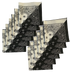 Made In USA Black/White Split Paisley Bandanas 12 Pk, 22" x 22"