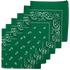 Green Paisley Bandanas (6 Pack) 22" X 22" 100% Cotton