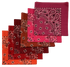 Paisley Bandanas USA Made Variety 6 Pack As Shown 22" x 22"