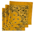 Lemon Paisley Bandanas - Made In The USA (3 Pk) 22" x 22"