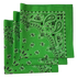 Lime Paisley Bandanas - Made In The USA (3 Pk) 22" x 22"