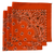 Orange Paisley Bandanas - Made In The USA (3 Pk) 22