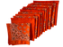 USA Made Paisley & Solid Orange Bandanas 12 Pk 22" 100% Cotton