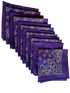 USA Made Paisley & Solid Purple Bandanas 12 Pk 22" 100% Cotton