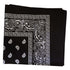 Black Paisley Bandana - 22" x 22" (100% cotton)