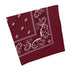 Burgundy Paisley Bandanas (12 Pack) 22" x 22" 100% Cotton