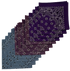 USA Made Paisley Bandanas 12 Pk Chambray, Plum, Purple 22" x 22"