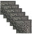 Charcoal Paisley Bandanas - USA Made (6 Pk) 22