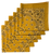 Gold Paisley Bandanas - USA Made (6 Pk) 22