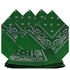 Green Paisley Bandanas (12 Pack) 22" x 22" 100% Cotton
