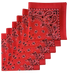 Honeysuckle Paisley Bandanas - USA Made (6 Pk) 22" x 22"