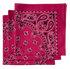Hot Pink Paisley Bandanas - Made In The USA (3 Pk) 22" x 22"