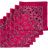 Hot Pink Paisley Bandanas - USA Made (6 Pk) 22