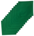Made in the USA Solid Kelly Green Bandanas 12Pk 22" x 22" Cotton