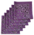 Lavender Paisley Bandanas - USA Made (6 Pk) 22