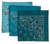 Light Blue, Turquoise, Mirage USA Paisley Bandanas (3 Pk) 22