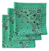 Mint Paisley Bandanas - Made In The USA (3 Pk) 22" x 22"