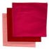 USA Made Solid Color Bandanas 3 Pk Cotton Pink Red Hot Pink 22"