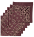 Plum Paisley Bandanas - USA Made (6 Pk) 22" x 22"