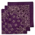 Purple Paisley Bandanas - Made In The USA (3 Pk) 22