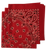Red Paisley Bandanas - Made In The USA (3 Pk) 22