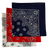 Red, White, Navy USA Made Paisley Bandanas (3 Pk) 22