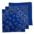 Royal Blue Paisley Bandanas - Made In The USA (3 Pk) 22" x 22"a