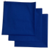 Made in the USA Solid Blue Bandanas 3 Pk, 22" x 22" Cotton