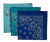 Royal, Turquoise, & Lt Blue USA Made Paisley Bandanas (3 Pk) 22