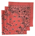 Strawberry Paisley Bandanas - Made In The USA (3 Pk) 22" x 22"