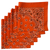 Orange Paisley Bandanas - USA Made (6 Pk) 22
