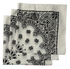 White Paisley Bandanas - Made In The USA (3 Pk) 22" x 22"