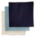 USA Made Solid Color Bandanas 3 Pk Cotton White Lt Blue Navy 22"