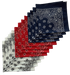 USA Made Paisley Bandanas 12 Pack White, Red, Navy 22" x 22"