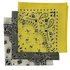 White, Silver, Yellow USA Made Paisley Bandanas (3 Pk) 22"